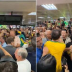 Flávio é ovacionado ao chegar ao Aeroporto de Brasília